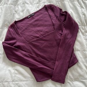 Zara cropped long sleeve top